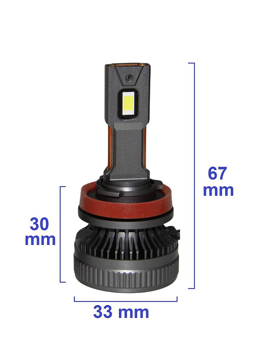 Комплект світлодіодних ламп QLine DualVision H8/H9/H11/H16 (PGJ19) 65W Canbus 6000K 12V Харків - фото 2