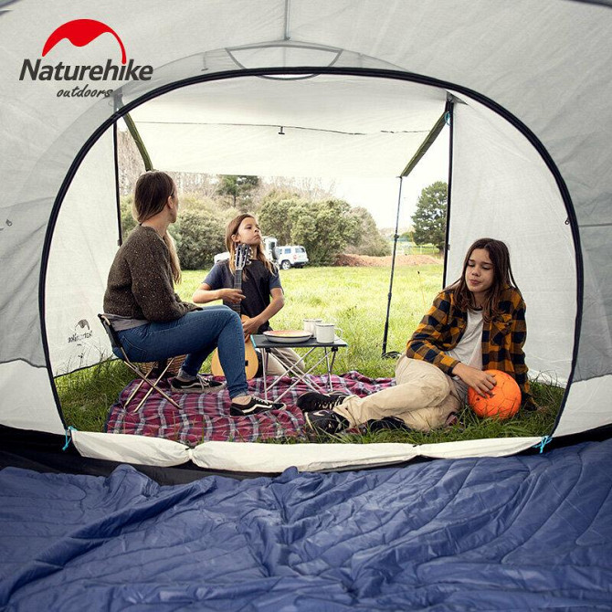 Намет тримісний Naturehike Cloud Fun NH19ZP006, 210T/Silver Coated, білий Київ - фото 4