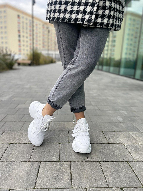 Кроссовки женские M.KRAFT белые натуральная кожа низкий ход 36р.37р.38р. (5280) Коломия - фото 3