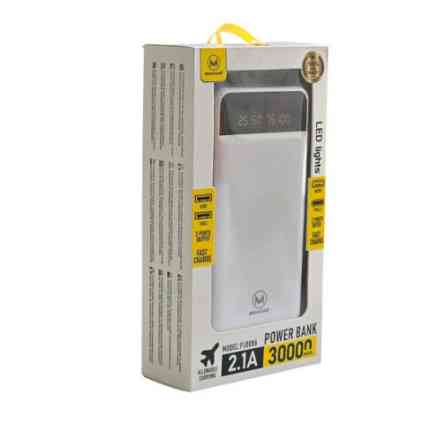 Універсальна мобільна батарея Maxcell PJ0086 30000mAh 2.1A Білий Вінниця