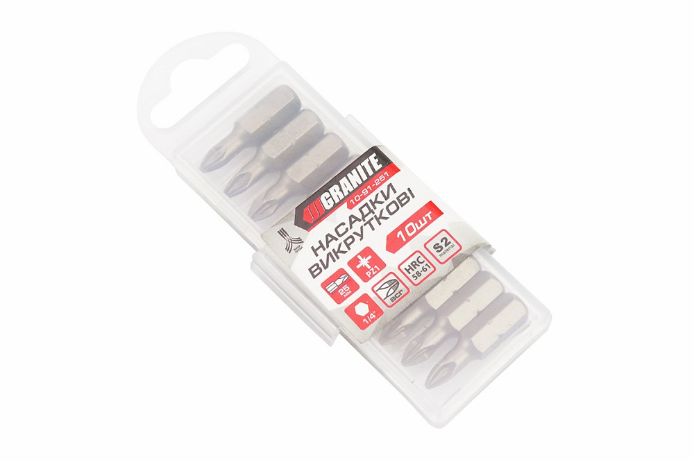 Біта PZ1 25мм 1/4" S2 10шт 10-91-251 Київ - фото 2