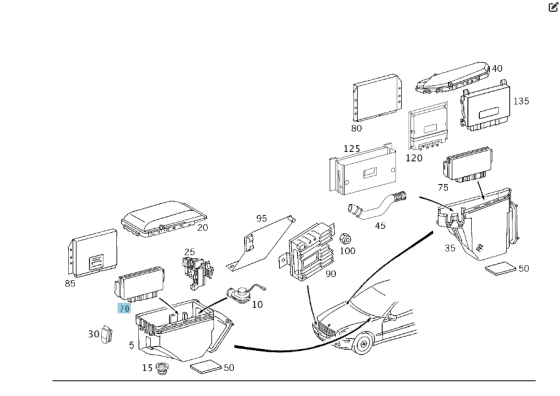 Mercedes-Benz  A0285459832 Блок SAM передній лівий CL C215 S-class short W220 S-class long V220 Одесса