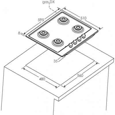 Варочна поверхня Candy CHG6BFB4WB Вінниця
