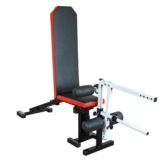 Лавка регульована з від'ємним кутом та тренажером для ніг Стійки, лавки для жиму і присідань без стійок Київ
