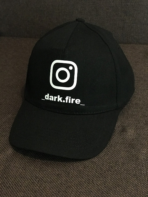 Чорна бавовняна Кепка/Бейсболка з ВАШИМ НІКОМ INSTAGRAM Чернівці - фото 2