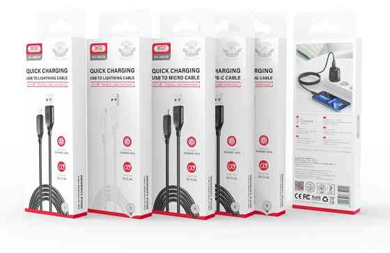 Кабель XO NB235 Zebra Series Braided USB-A to Type-C - 1m White (6976055) Київ