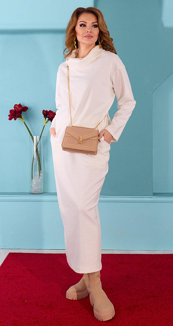 Костюм із тканини джерсі зі спідницею (48) Київ - фото 2