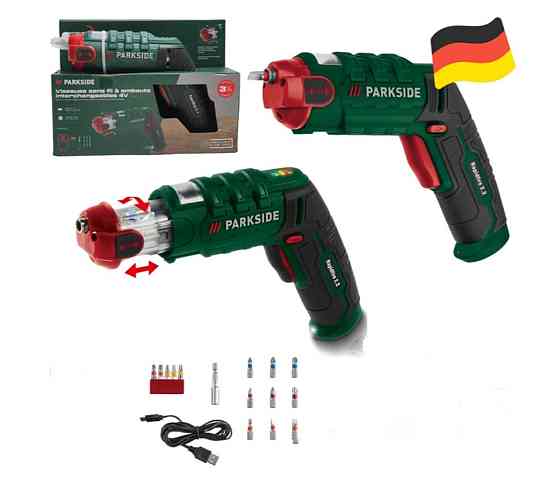 Акумуляторна викрутка з барабаном для біт Parkside Rapidfire 2.2 (4 В (2 Ач), 7 Нм,) Киев