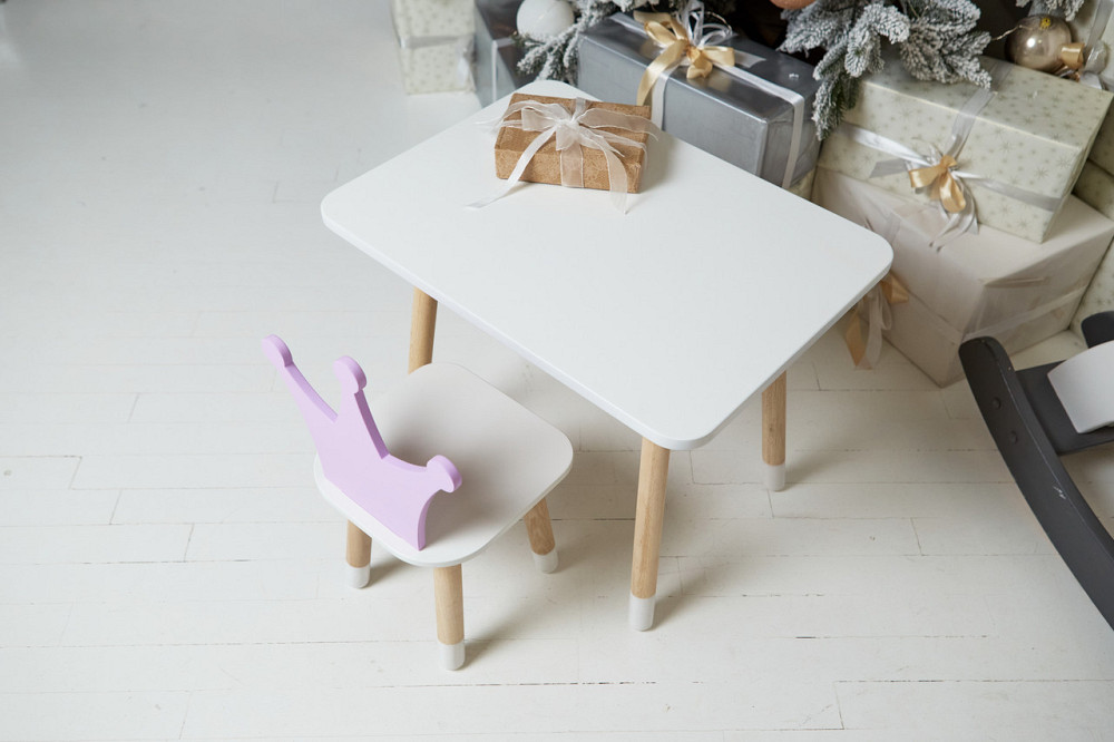 Дитячий фіолетовий стіл і стілець "Корона" Київ - фото 4