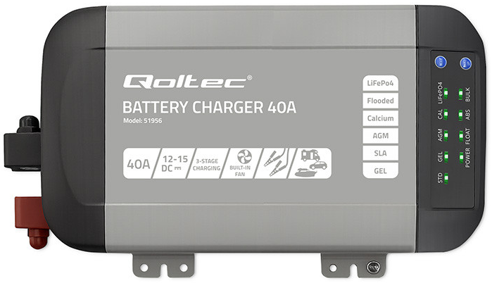 Зарядний пристрій для акумуляторів LiFePO4 AGM GEL SLA 40A 12V Qoltec (Польща) Київ - фото 8