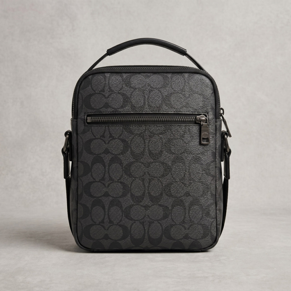 Мужская барсетка, сумка на плечо Coach (2515) серая Киев - изображение 7