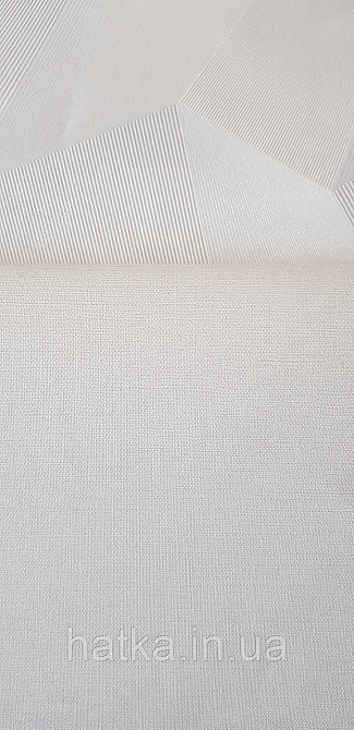 Шпалери метрові вінілові на флізеліні Sintra Vila однотонні тонка смужка під тканину білі 534700 Київ - фото 3