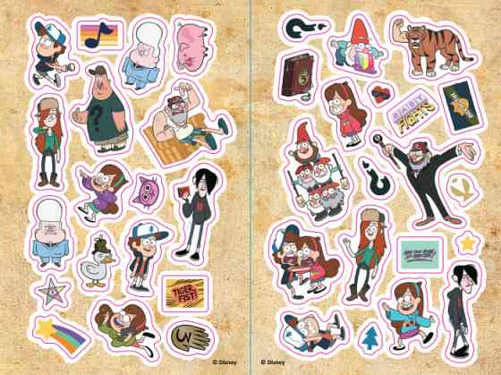 Детская раскраска с наклейками. Герои: Дисней, Гравити Фолз, Хижина Чудес 1271015 на укр. языке Винница
