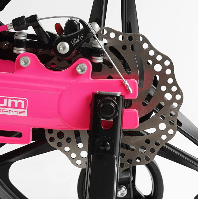 Велосипед 2-х колесный CORSO REVOLT 16 дюймов дисковые тормоза дополнительные колеса Розовый (MG-16107) Чернігів - фото 6