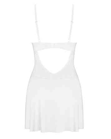 Пеньюар Obsessive Alissium chemise & thong, M/L, кружевной лиф, стринги в комплекте Sex Aura Киев