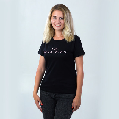 Футболка Sol's Imperial Women 190 I'am Ukrainian чорний XL (11502309/138XL) Вінниця - фото 2