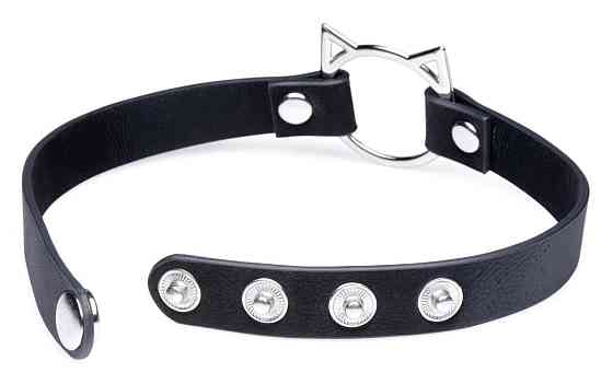 Чокер Master Series Kinky Kitty Ring Slim Choker - Black Sex Aura Киев