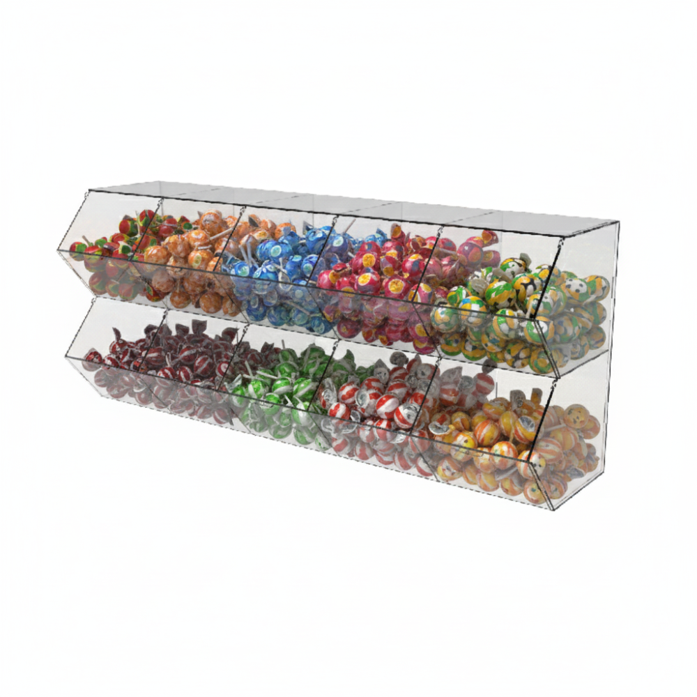 Диспенсер EKOSTAR для мармеладів, снеків, горіхів 10 комірок Київ - фото 1