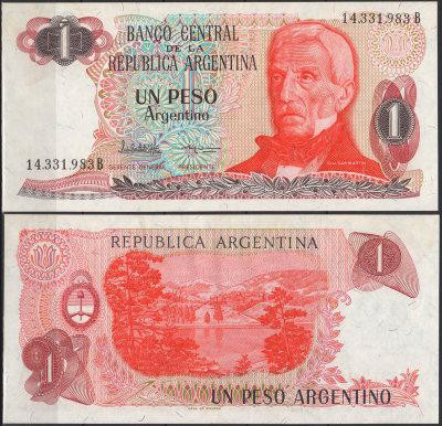 Аргентина / Argentina 1 Peso Arg 1984 Pick 311 UNC Полтава - изображение 1