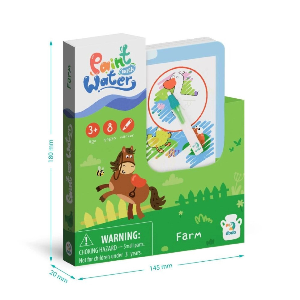 Набір водних розмальовок "Ферма" 300311 з маркером для води Вінниця - фото 6