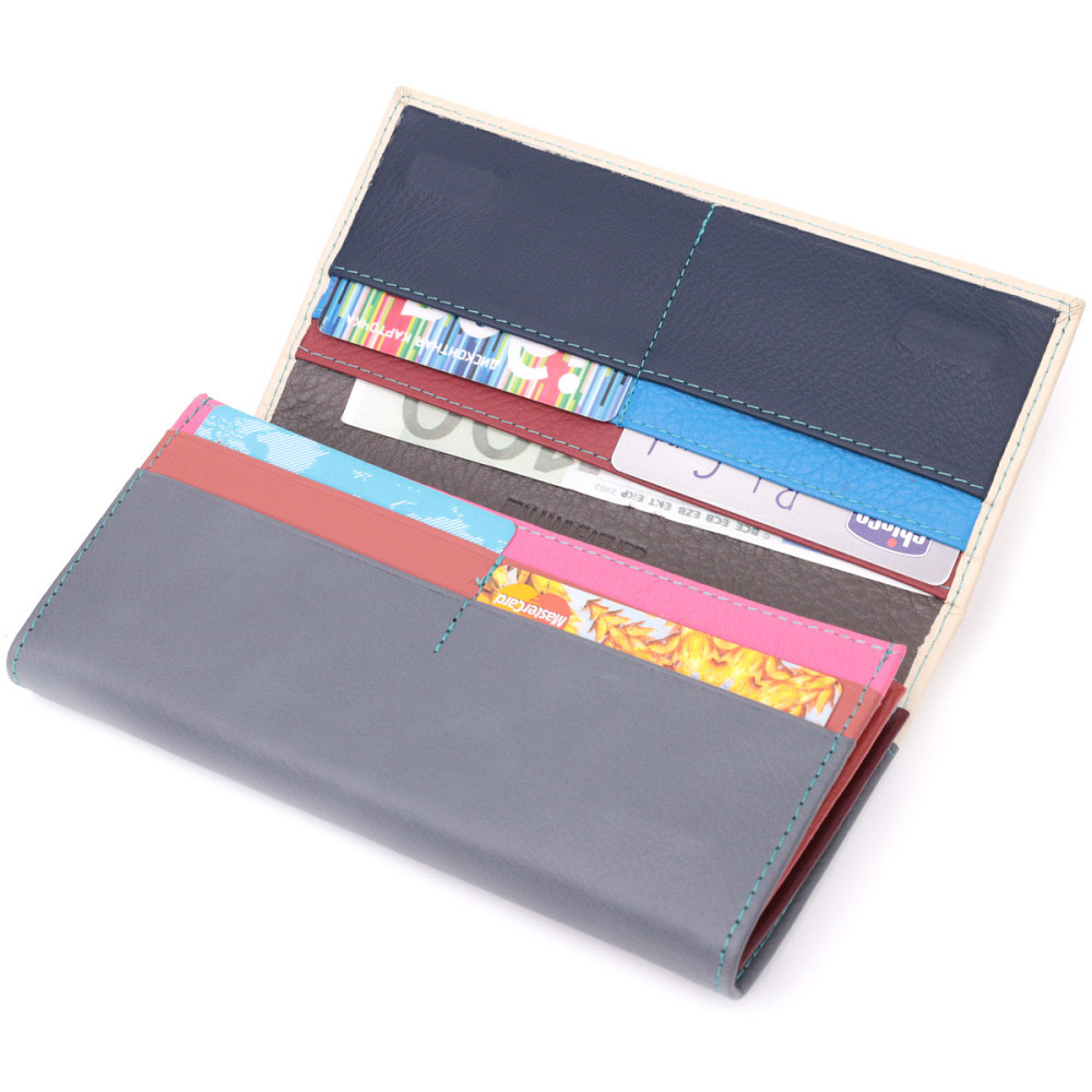 Практичный кошелек для стильных женщин из натуральной кожи ST Leather 22519 Разноцветный Киев - изображение 5