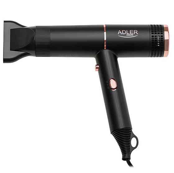 Фен Adler ad-2278, Black, 1400w, 2 швидкості, 2 режими, іонізація, концентратор захист від перегріву MW-38 Львів