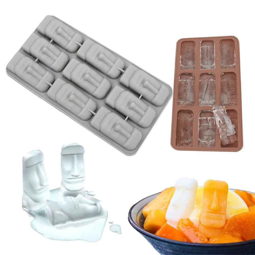 Молд силіконовий Моаї 11 на 20 см сірий Київ - фото 7