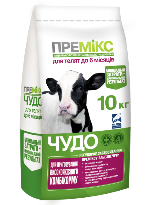 Премікс Чудо 1% для телят до 6 місяців мішок, 10 кг O.L.KAR. Вінниця - фото 1