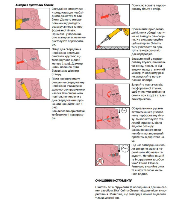Анкер хімічний (двокомпонентний клей на основі поліестеру) Sika AnchorFix®-1 (SIKAANCHORFIX) 300 мл Київ - фото 8