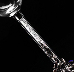 Декантер графин для вина U-образный 2 бокала с СЕРЕБРИСТЫМ метал декором, кристаллами ПОДАРОЧНАЯ УПАКОВКА Кременчуг - изображение 4