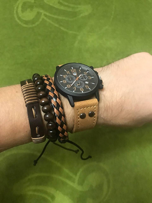 Часы мужские LIANDU Brown + браслеты Киев - изображение 8