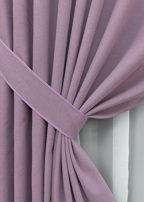 Комплект готових штор VR-Textil Блекаут двосторонній ASHEN NIGHT № 1844ш Бузковий 150х290 см 2 шт (33-0882) Київ - фото 5