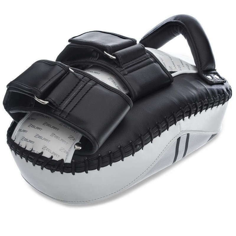 Пады для тайского бокса Тай-пэды ZELART BO-1339 размер 31x20x11 см чёрный-белый Киев - изображение 3