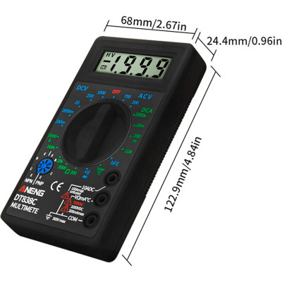 Цифровой мультиметр ANENG AN-DT838C, V, A, R, C, функція hFE (AN-DT838C) Винница - изображение 3