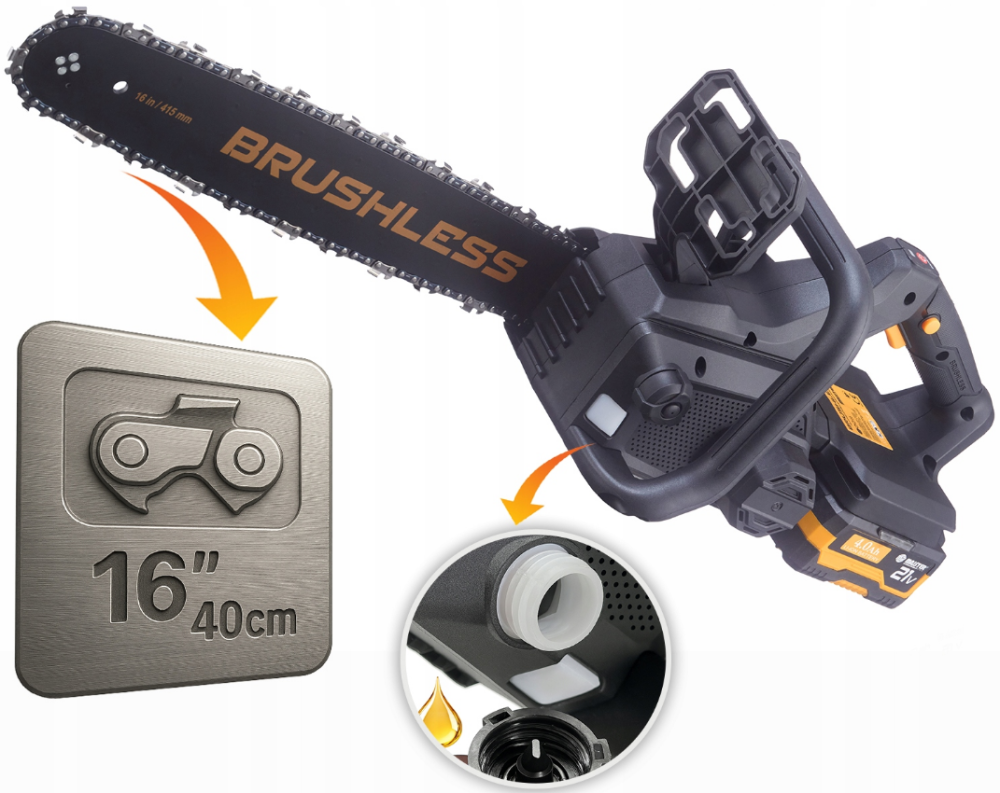 Акумуляторна пила ланцюгова Majster Pro 1200Вт (Польща) Київ - фото 8
