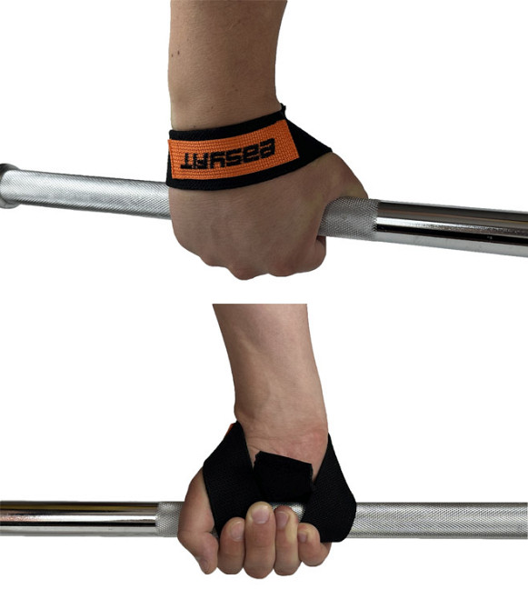 Лямки атлетичні EasyFit Delta для станової тяги чорні Коломыя - изображение 1