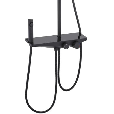 Душевой гарнитур Kroner Armada-SCH066 + змішувач Edelstahl Klassisch-SCH010 + трап лінійний Harz SCH60 Sektion Schwarz (CVS30169) Винница - изображение 11