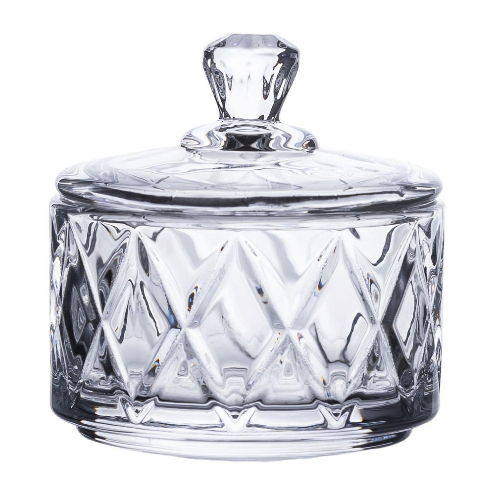 Цукерниця з кришкою Ø 6.5 см ваза цукерниця кругла скляна HP-YH-28 Київ - фото 1