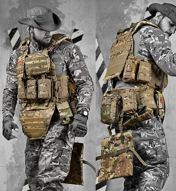 Плитоноска та РПС мультикам у зборі мультика кордура під магазин аптечку рацію Одеса - фото 11