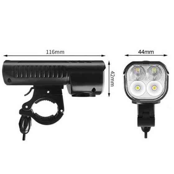 Світло на кермо велосипеда з акумулятором, Передній ліхтар для велосипеда на батарейках AY-48 Львів