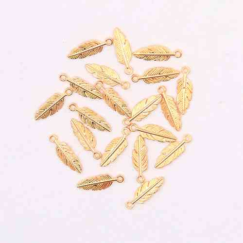 Набір підвісок металевих 80шт, шарми шармики, Пір&apos;я, золото Вінниця
