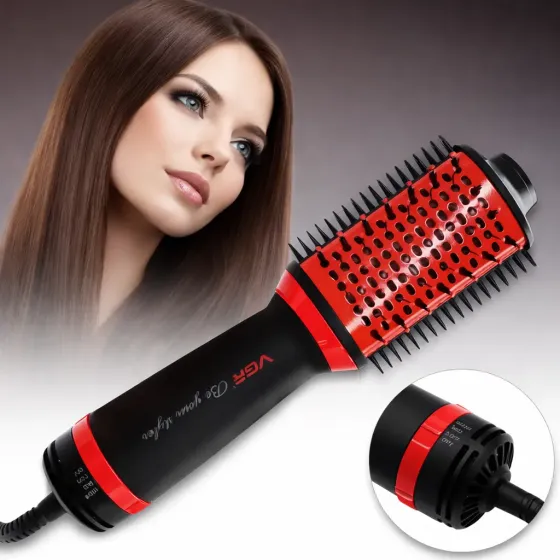 Фен-щетка для укладки волос VGR V 415 / Стайлер для волос 2 в 1 1000 Вт Коломыя