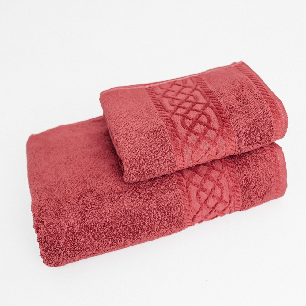 Набір Махрових рушників , Махра,Червоний, 50/90 та 70/140 Київ - фото 3