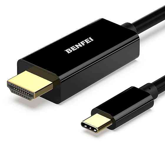 Кабель USB Type-C (Thunderbolt 3) to HDMI 4K 30Hz 1.8 м Benfei алюминиевый штекер Киев
