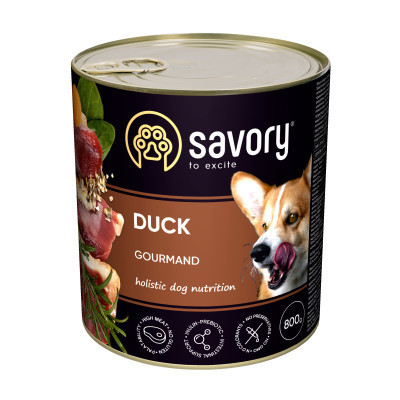 Консерви для собак Savory Dog Gourmand качка 800 г (4820232630488) Вінниця - фото 1