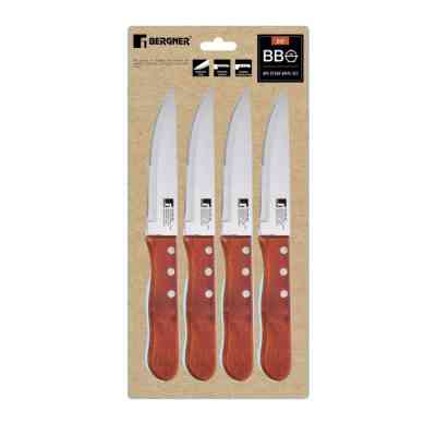 Набор ножей Bergner Bbq lovers для стейків, 4 предмети (BG-40201-MM) Винница