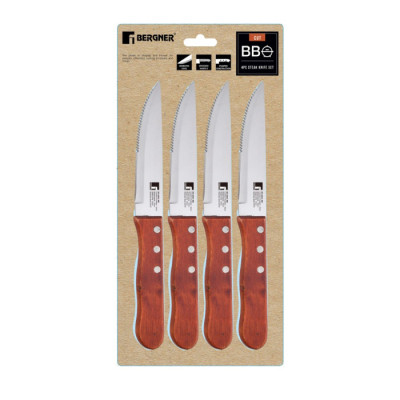Набор ножей Bergner Bbq lovers для стейків, 4 предмети (BG-40201-MM) Винница - изображение 5