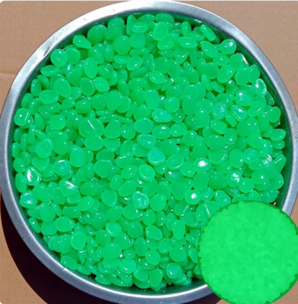 Светящиеся камни для декора 0,7-10мм 50шт. Зелёный Киев - изображение 1