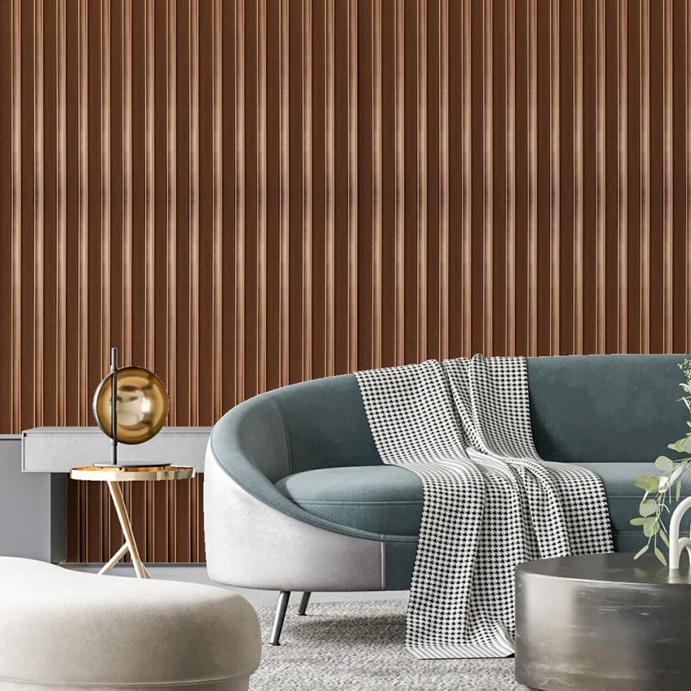 Рейка декоративная PS 2900х120х20мм Под коричневую кожу с бронзой SW-00002147- Киев - изображение 7