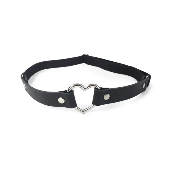 Гартер на ногу Серце з натуральної шкіри Art of Sex - Terri, колір Чорний (1шт.) Львів